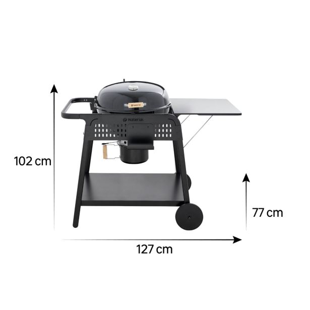 ŽAR NA OGLJE NATERIAL PHOENIX GAMMA Z MIZICAMI IN VOZIČKOM