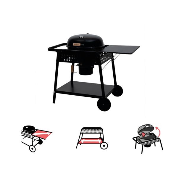 ŽAR NA OGLJE NATERIAL PHOENIX GAMMA Z MIZICAMI IN VOZIČKOM