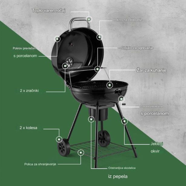 ŽAR NA OGLJE VONHAUS KETTLE BBQ ŽAR NA OGLJE VONDV-2500934