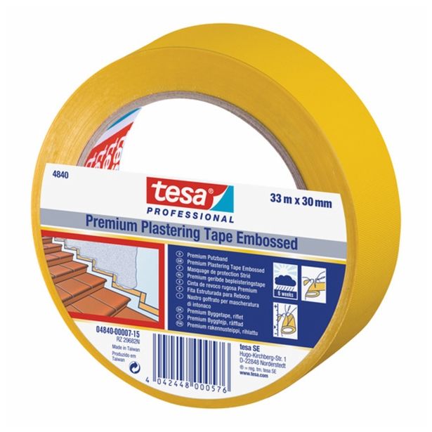 ZAŠČITNI LEPILNI TRAK TESA UV ODPOREN RUMEN 33MX50MM