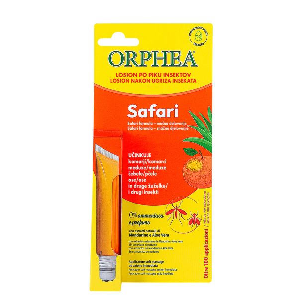 ZAŠČITA PRED INSEKTI ORPHEA LOSJON SAFARI 10 ML PO PIKU INSEKTOV IN MEDUZ