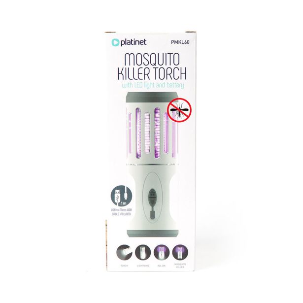 ZAŠČITA PRED INSEKTI PLATINET PMKL60 2V1 SVETILKA BELO-SIVA