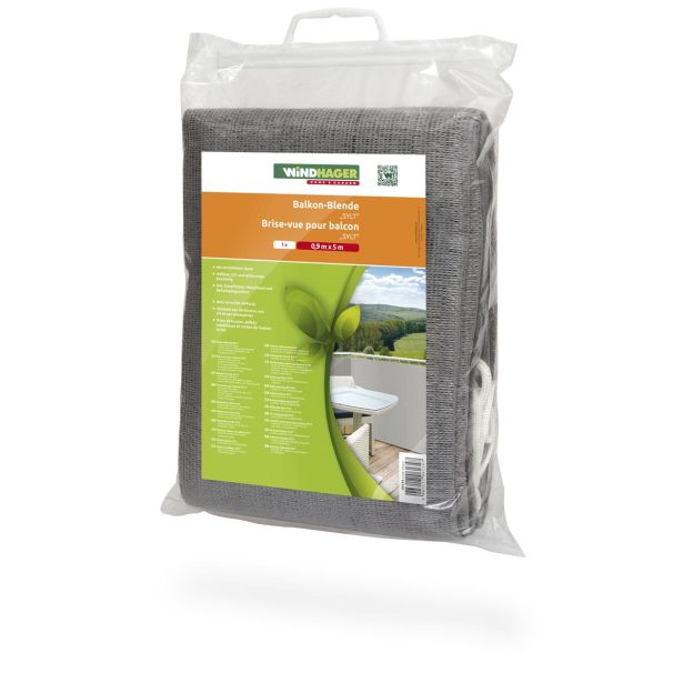 ZAŠČITNA PONJAVA WINDHAGER ZAŠČITA PRED VETROM SYLT 0.9X5M, SIVA, TKANINA