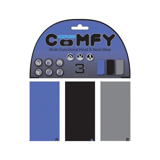 ZAŠČITA OXFORD ZAŠČITA ZA GLAVO IN VRAT 3/1 MODRA/ČRNA/SIVA