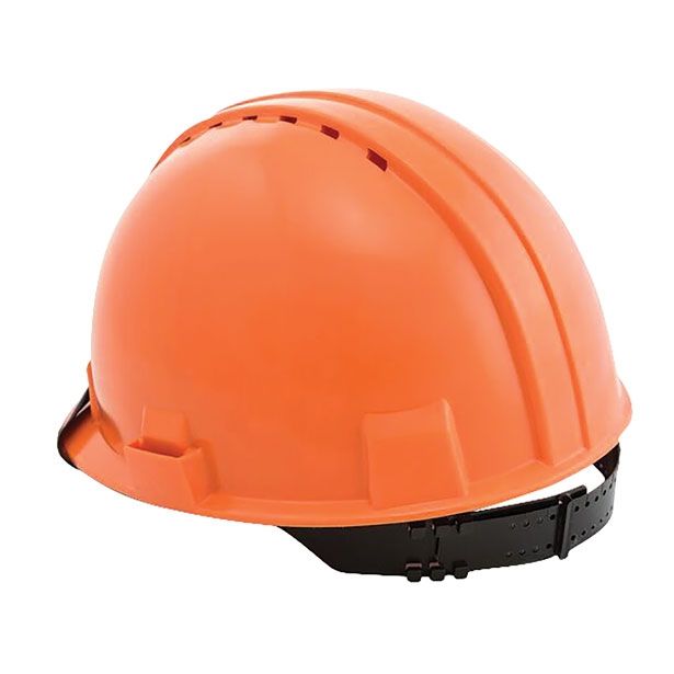 ZAŠČITNA ČELADA ORANŽNA GRADBENA TIP 200 Z REGULACIJO ZADAJ