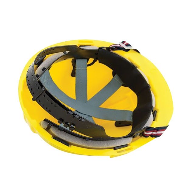 ZAŠČITNA ČELADA RUMENA GRADBENA TIP 200 Z REGULACIJO ZADAJ