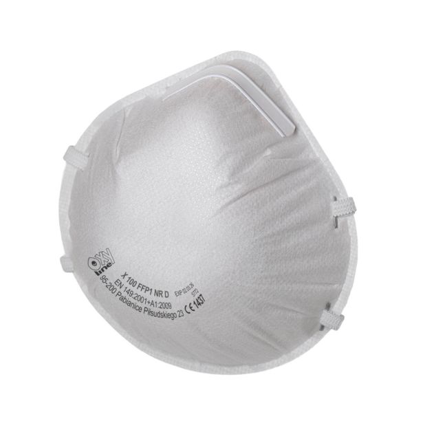 ZAŠČITNA RESPIRATOR MASKA OXYLINE X 100 FFP1 BREZ VENTILA ZAV=3KOS