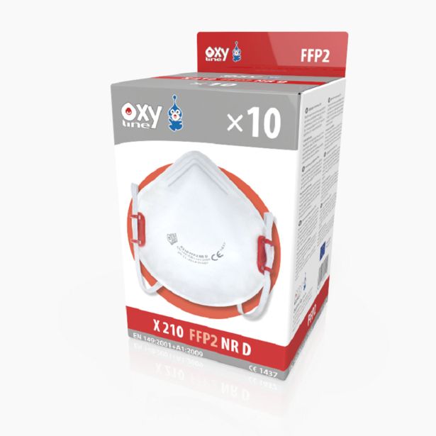 ZAŠČITNA RESPIRATOR MASKA OXYLINE X 210 FFP2 BREZ VENTILA ZAV=10KOS