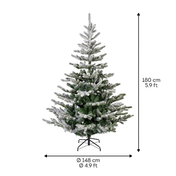 ZASNEŽENA NOVOLETNA JELKA IZ UMETNE MASE, VIŠINE 180 CM