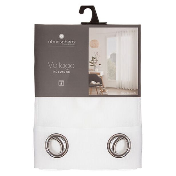 ZAVESA ATMOSPHERE GEORGETTE 140X240CM PES BELA