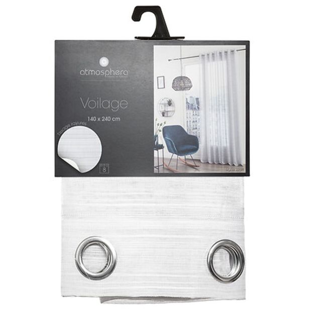 ZAVESA ATMOSPHERE LOUIS 140X240CM PES BELA