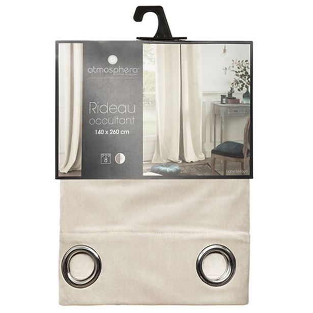 ZAVESA ATMOSPHERE ZATEMNITVENA ZAVESA 140X260CM PES KREM ŽAMET