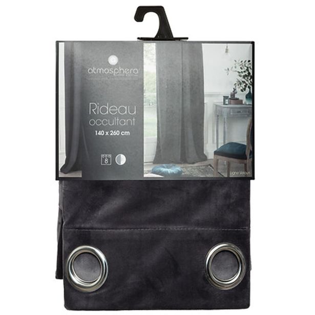 ZAVESA ATMOSPHERE ZATEMNITVENA ZAVESA 140X260CM PES SIVA ŽAMET