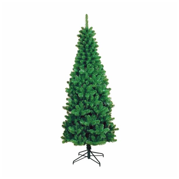 NOVOLETNA JELKA SLIM LINE 155 CM TANKA TEMNO ZELENA