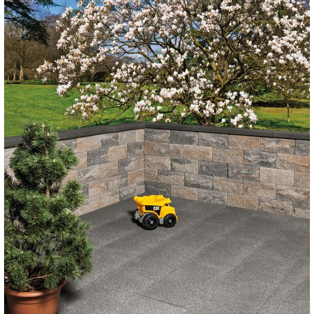 BETONSKI IZDELEK ZOBEC ZIDAK 1 STRANO LOMLJEN BELO-OKER-ČRN 200X400X190