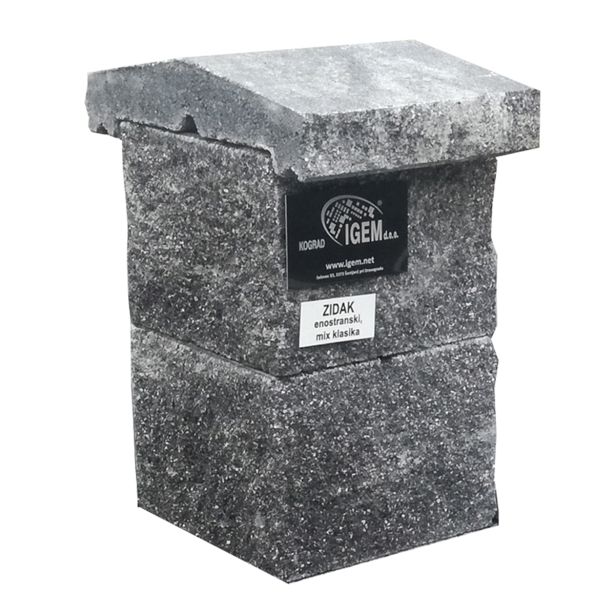 BETONSKI IZDELEK KOGRAD ZIDAK STEBER 3C MIX KLASIKA 25X25X19