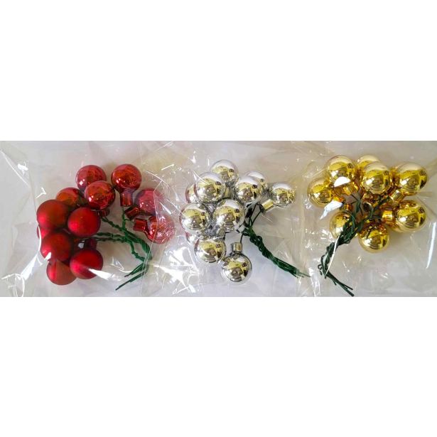 ZIMSKO USTVARJANJE RAYHER BOŽIČNI BALONČKI, 2CM 12 KOS, SORT