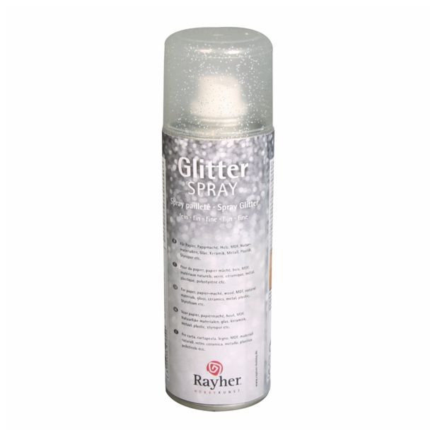 ZIMSKO USTVARJANJE RAYHER SPREJ Z BLEŠČICAMI SREBRN, 125 ML