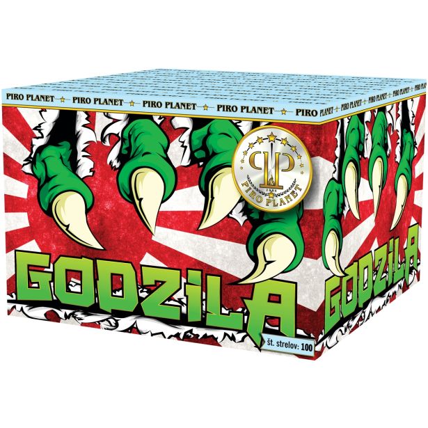 BATERIJA PIRO PLANET ZLATA SULICA+GODZILA 1800 G / KAT. F3