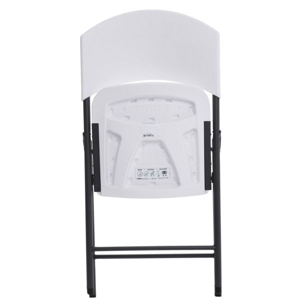 ZLOŽLJIV STOL 57X49X84CM, BELA SMOLA S SIVIM OKVIRJEM