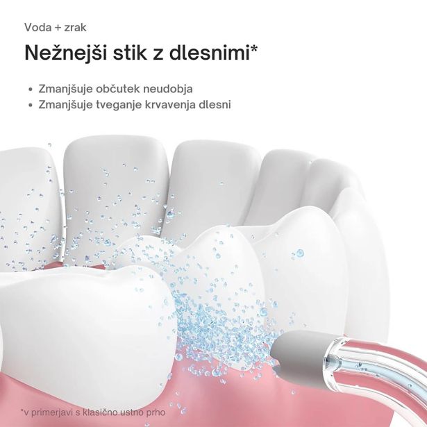 ZOBNA PRHA OCLEAN A10 BELA, VODA + ZRAK