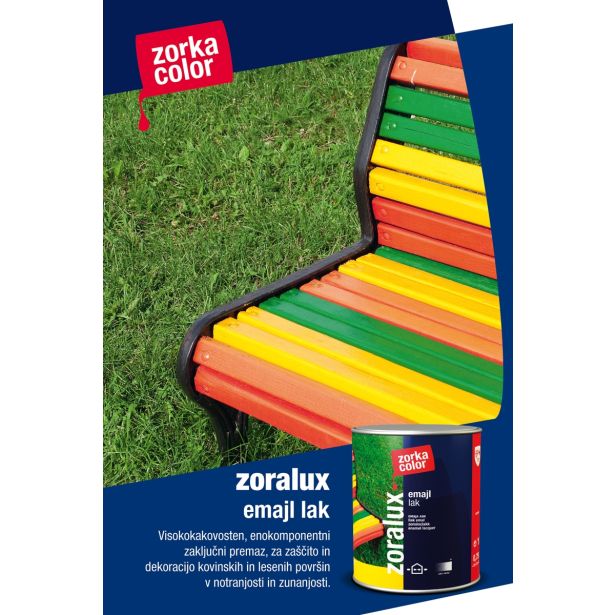 POKRIV.PREM.ZA KOV.,LES ZORKA DEKOR ZORALUX EMAJL LAK BELA 0.75 L 1503