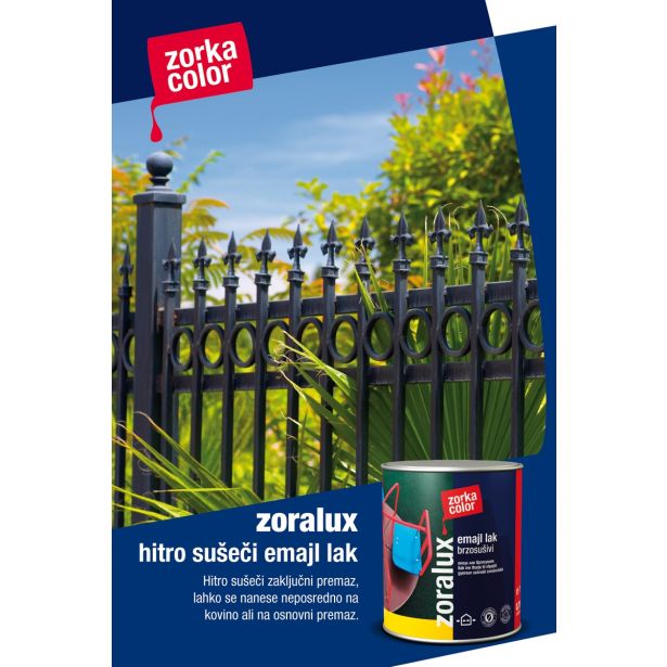 POKRIV.PREM.ZA KOV.,LES ZORKA DEKOR ZORALUX EMAJL LAK BELA 0.75 L 1503 HITROSUŠEČI