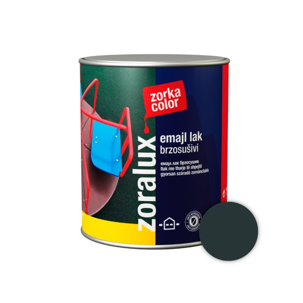POKRIV.PREM.ZA KOV.,LES ZORKA DEKOR ZORALUX EMAJL LAK ČRNA 0.75 L 7508 HITROSUŠEČI