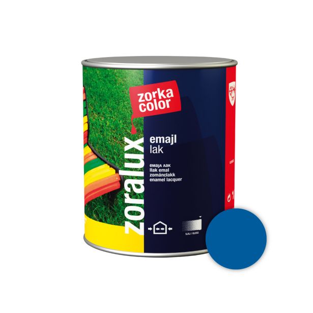 POKRIV.PREM.ZA KOV.,LES ZORKA DEKOR ZORALUX EMAJL LAK MODRA 0.75 L 6611