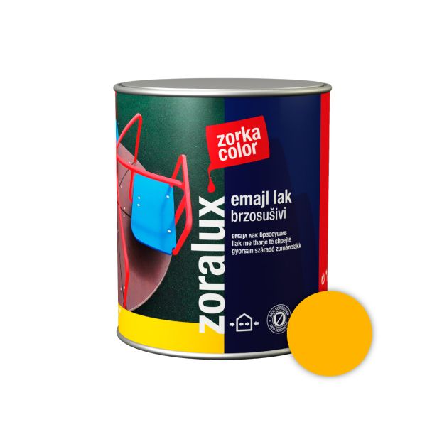 POKRIV.PREM.ZA KOV.,LES ZORKA DEKOR ZORALUX EMAJL LAK RUMEN 0.75 L 2436 HITROSUŠEČI