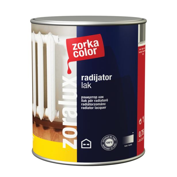 POKRIVNI PREMAZ ZORKA DEKOR ZORALUX RADIATOR LAK BELA 0.75 L 1503