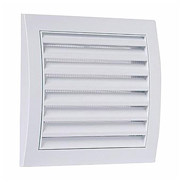 ZRAČNIK BREZ REGULACIJE VAFRA PVC FASADNI 166X166 KVADRATNI NA VIJAKE