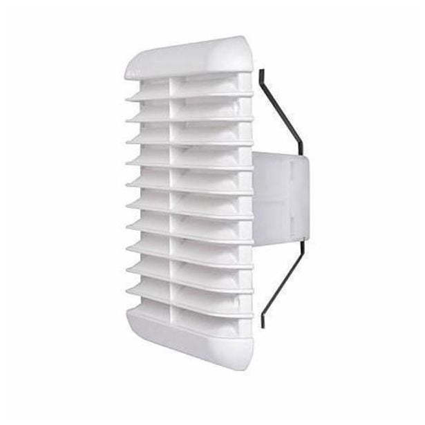 ZRAČNIK BREZ REGULACIJE VAFRA PVC FASADNI 166X166 KVADRATNI Z VZMETJO