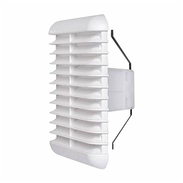 ZRAČNIK BREZ REGULACIJE VAFRA PVC FASADNI 190X190 KVADRATNI Z VZMETJO