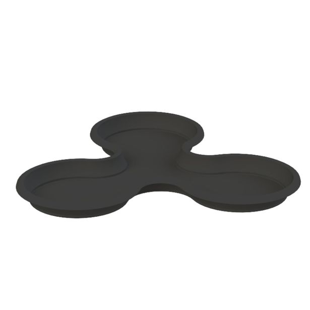 ZUNANJA POSODA PODSTAVEK 39X3.5CM ZA POSODO ROMA, ANTRACIT