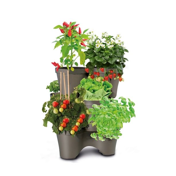 ZUNANJA POSODA ROMA 38.5X38.5X17CM ANTRACIT