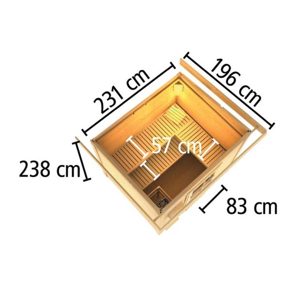 FINSKA SAVNA SKROLLAN 2+9KW GRELEC BIO+PREDPROSTOR