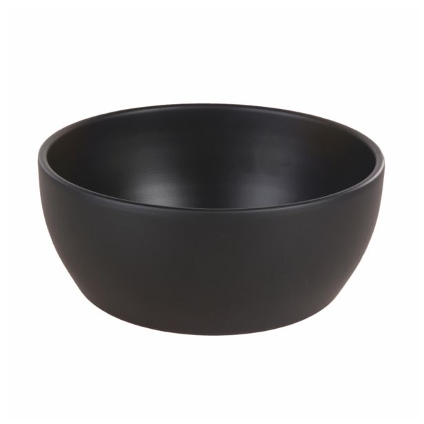 ZUNANJA SKLEDA 910 18 CM ČRNA ANTRACIT KERAMIKA