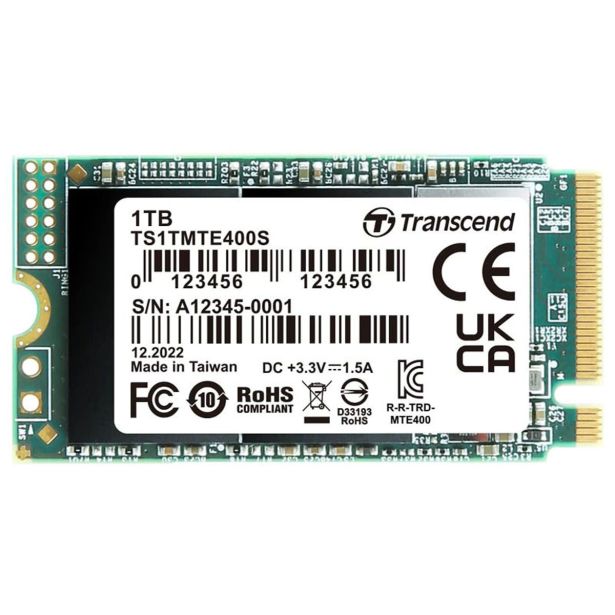 ZUNANJI TRDI DISK TRANSCEND MTE400S 1TB M.2 PCIE 3.0 NVME 2242 TS1TMTE400S