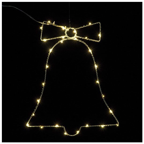 LUČKE MQ ZVONEC 25X30 CM 30 MINI LED TOPLO BELE PRITISKAČ