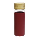 STEKLENICA ZA VODO DOMY 480 ML POKROV IZ BAMBUSA RDEČA