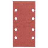 SAMOPRITDILNI BRUSNI LIST BOSCH 10-DELNI SET C430 RDEČ 93X185 MM K240 8 LUKENJ