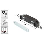 MAGNETNI ZASKOČNIK HETTICH DIY 75X14X17 MM, 10 KG, RJAV, V ZAVOJU JE 2 KOS
