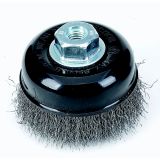 SKODELASTA ŽIČNA ŠČETKA TACTIX 100MM NAVOJ M14 FE 0.30MM VALOVITA ŽICA