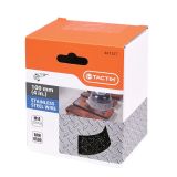 SKODELASTA ŽIČNA ŠČETKA TACTIX 100MM NAVOJ M14 INOX 0.30 MM
