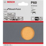 10-DELNI SET SAMOPRITRDILNIH BRUSNIH DISKOV BOSCH 125 MM BREZ LUKENJ K60 RUMENI ZA LES