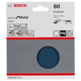 SAMOPRITRILNI BRUSNI DISK BOSCH 5- DELNI SET F550 MODER 125MM BREZ LUKENJ P80