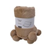 DEKORATIVNA ODEJA 130X150 CM, S COFKI SV. RJAVA