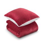 DEKORATIVNA ODEJA DORMEO 130X190 IN VZGLAVNIK RDEČA WARM HUG