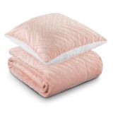 DEKORATIVNA ODEJA DORMEO 130X190 IN VZGLAVNIK ROZA WARM HUG